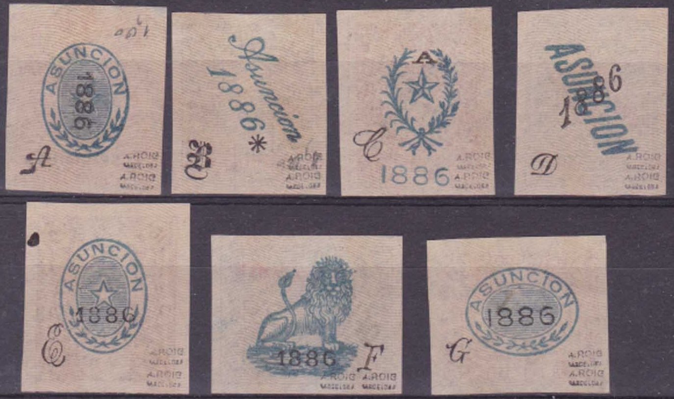 Paraguay 1886 sellos Oficial